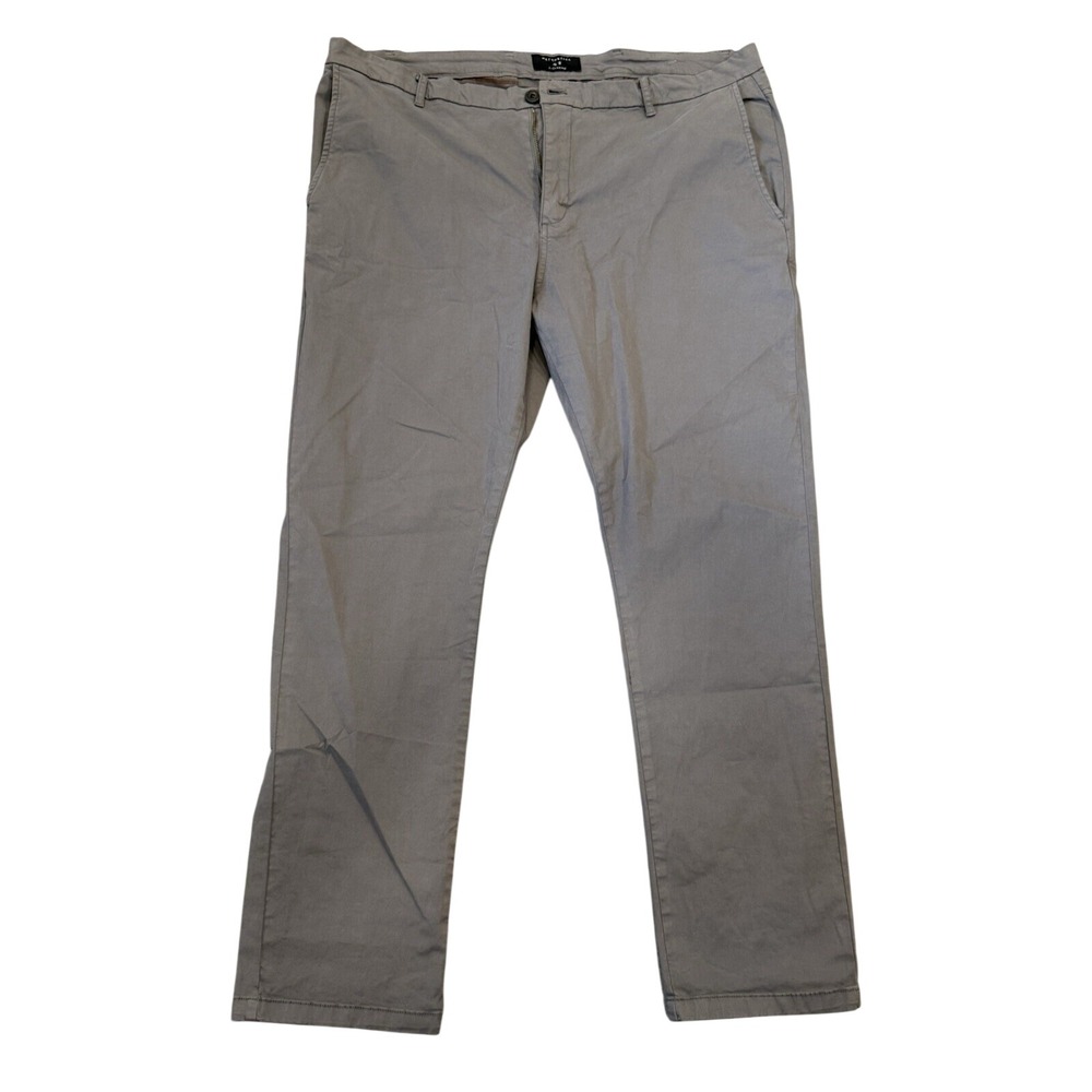 NWT Matchstick Chino Pants Argus Men's 4XL/40 Gray Straight Leg Baggy Fit